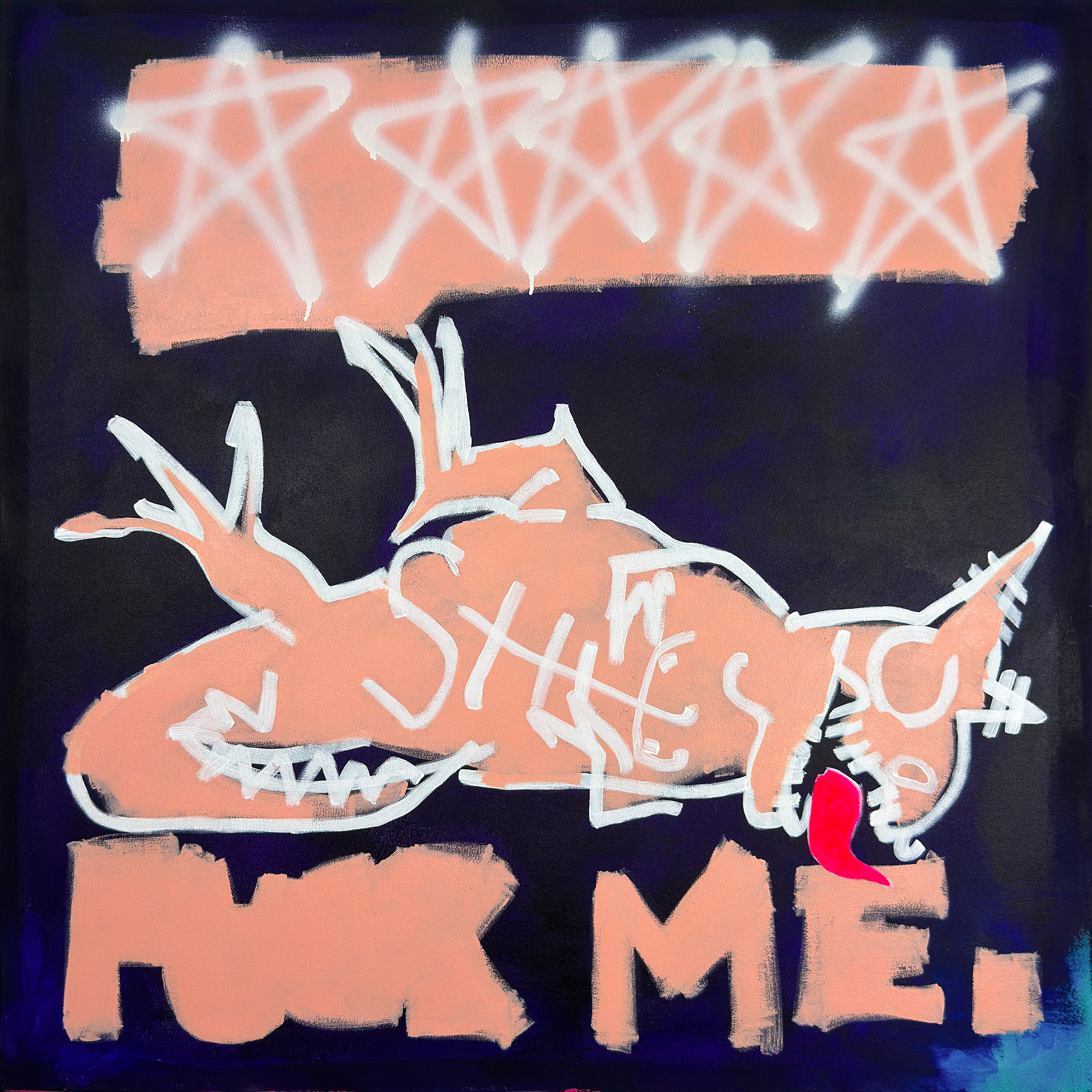 XXXXX Me 100x100cm Acrylic and spray paint on canvas, 2026.jpg