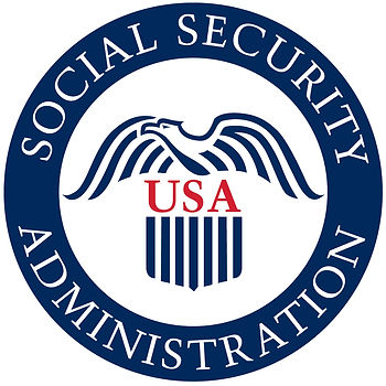 Seal of the Social Security Administration featuring a bald eagle and shield with 'USA' in red letters.