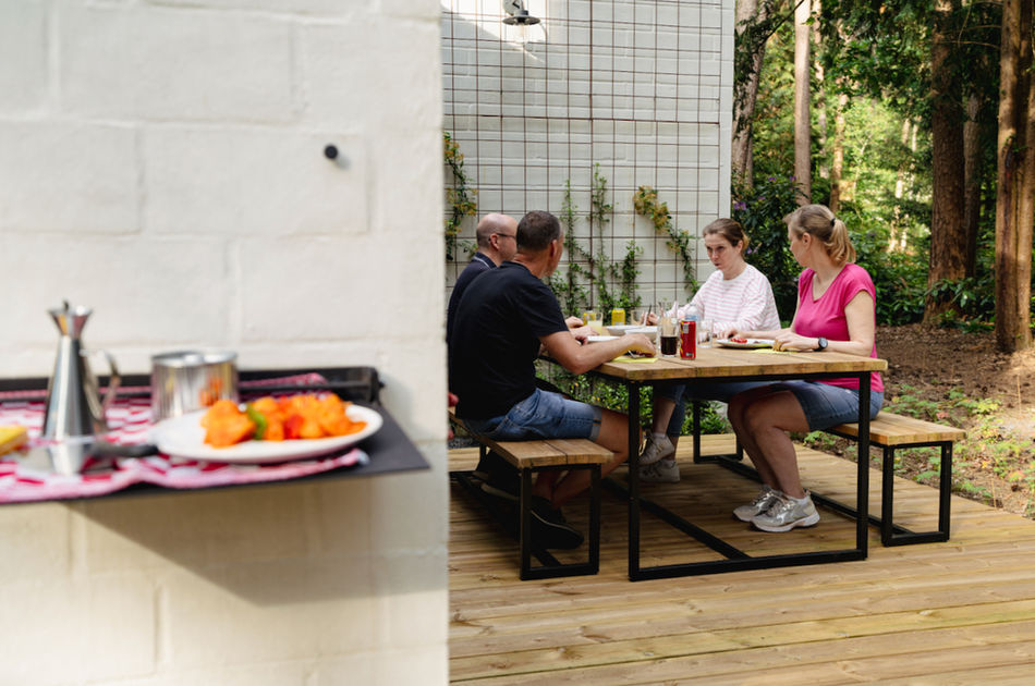 Ontbijt op het terras