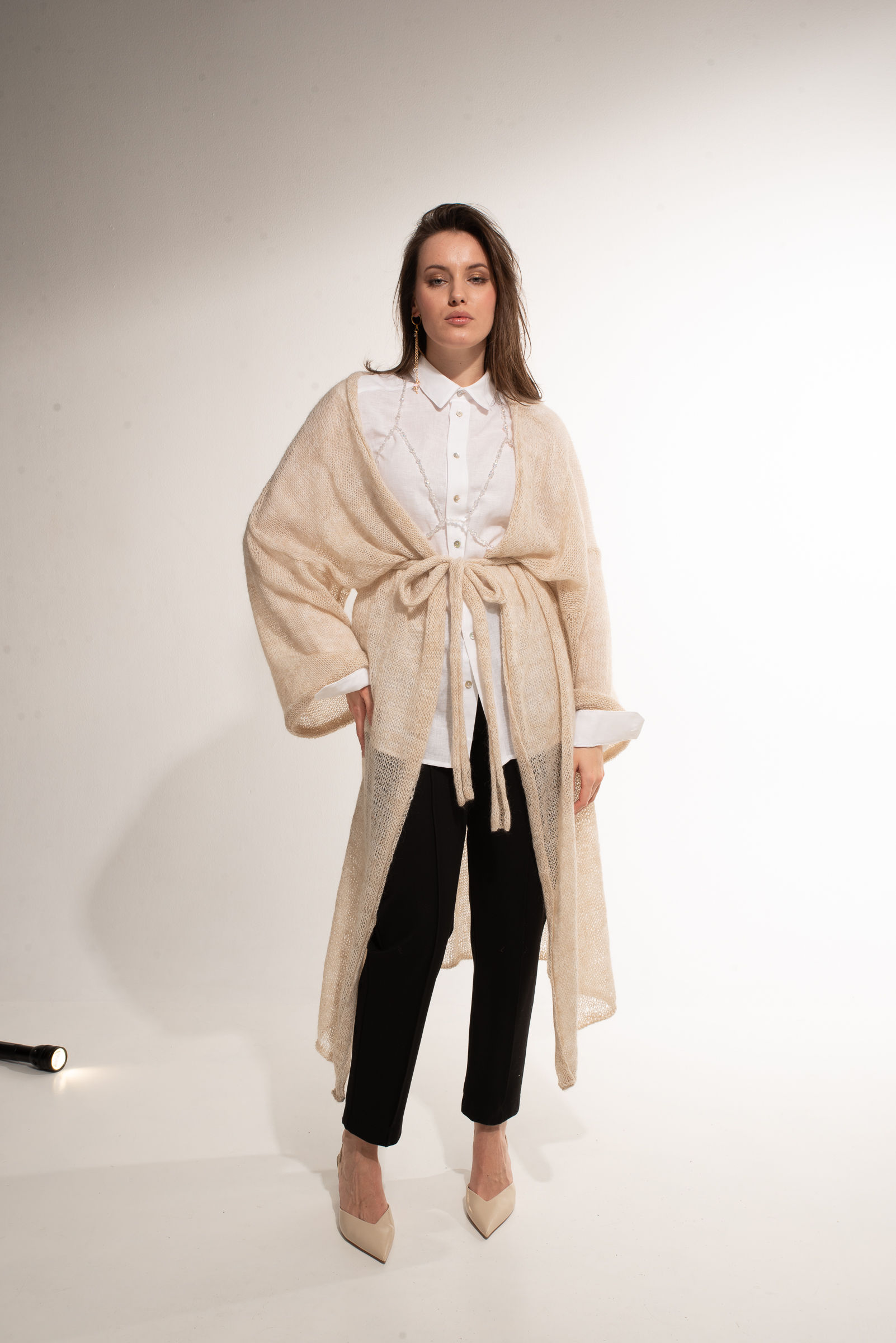 Knitted midi cardigan