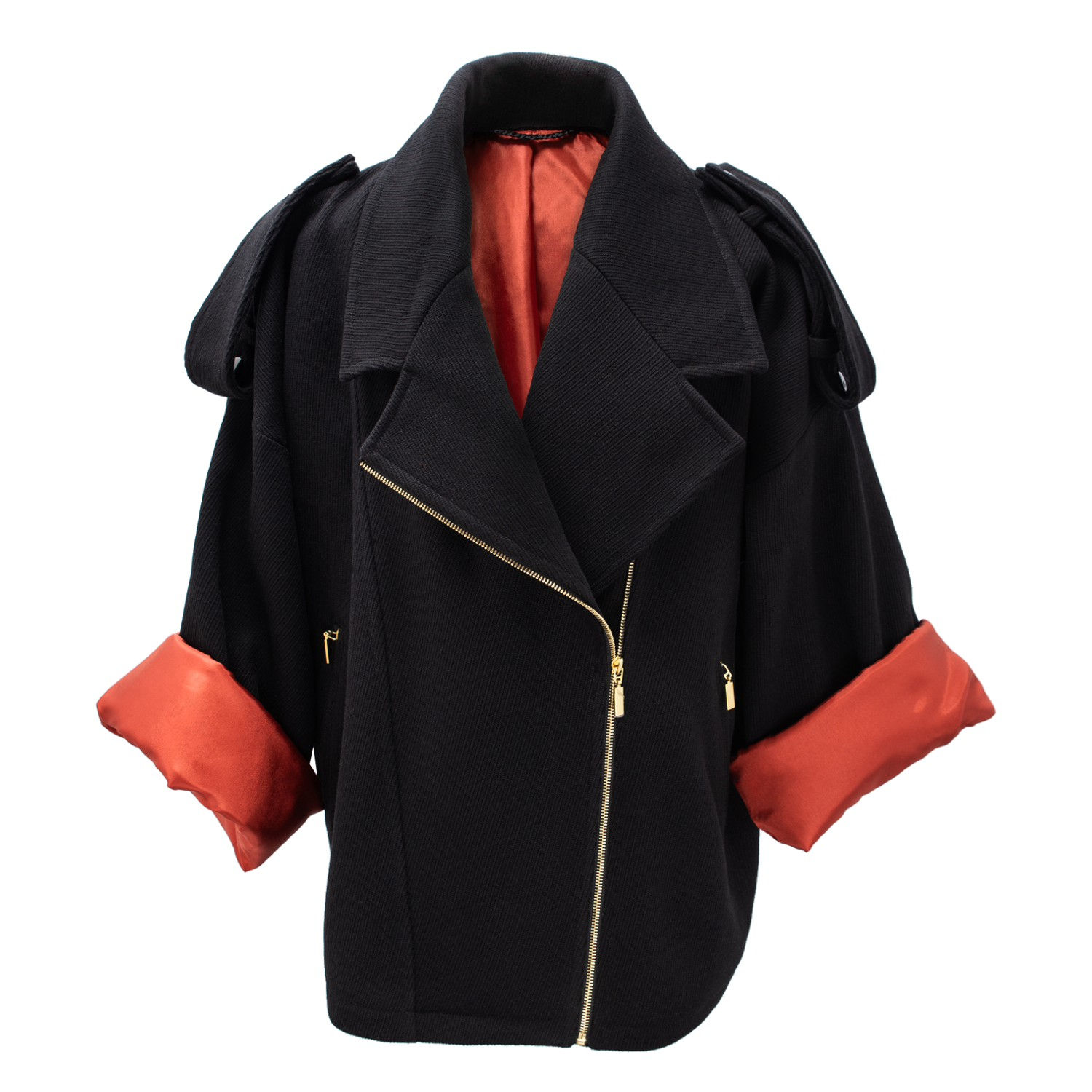 Wool biker jacket
