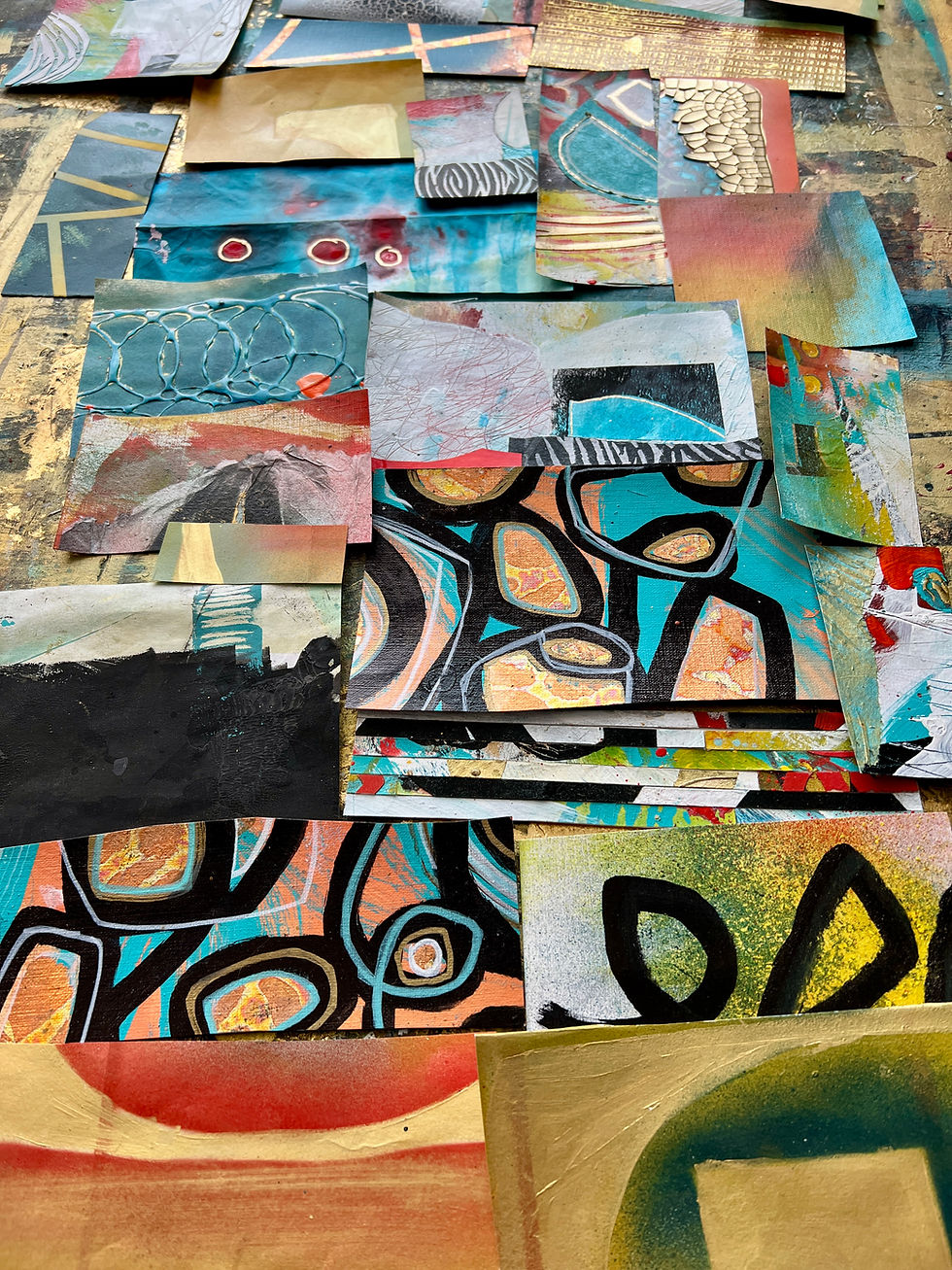 Thumbnail: Handmade Collage Scrap Pack - Multi Colour