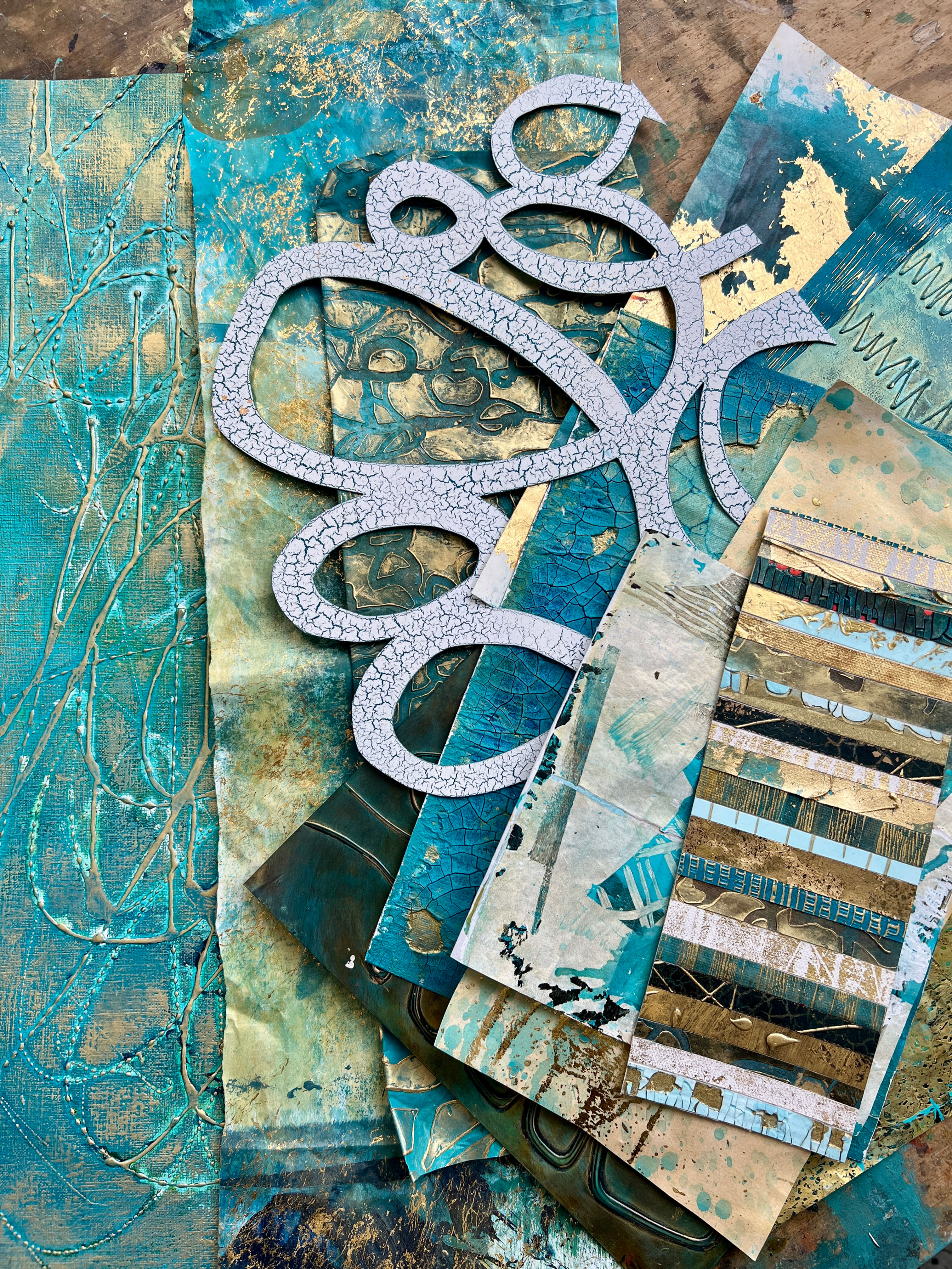 Handmade Collage Off-Cuts Pack D