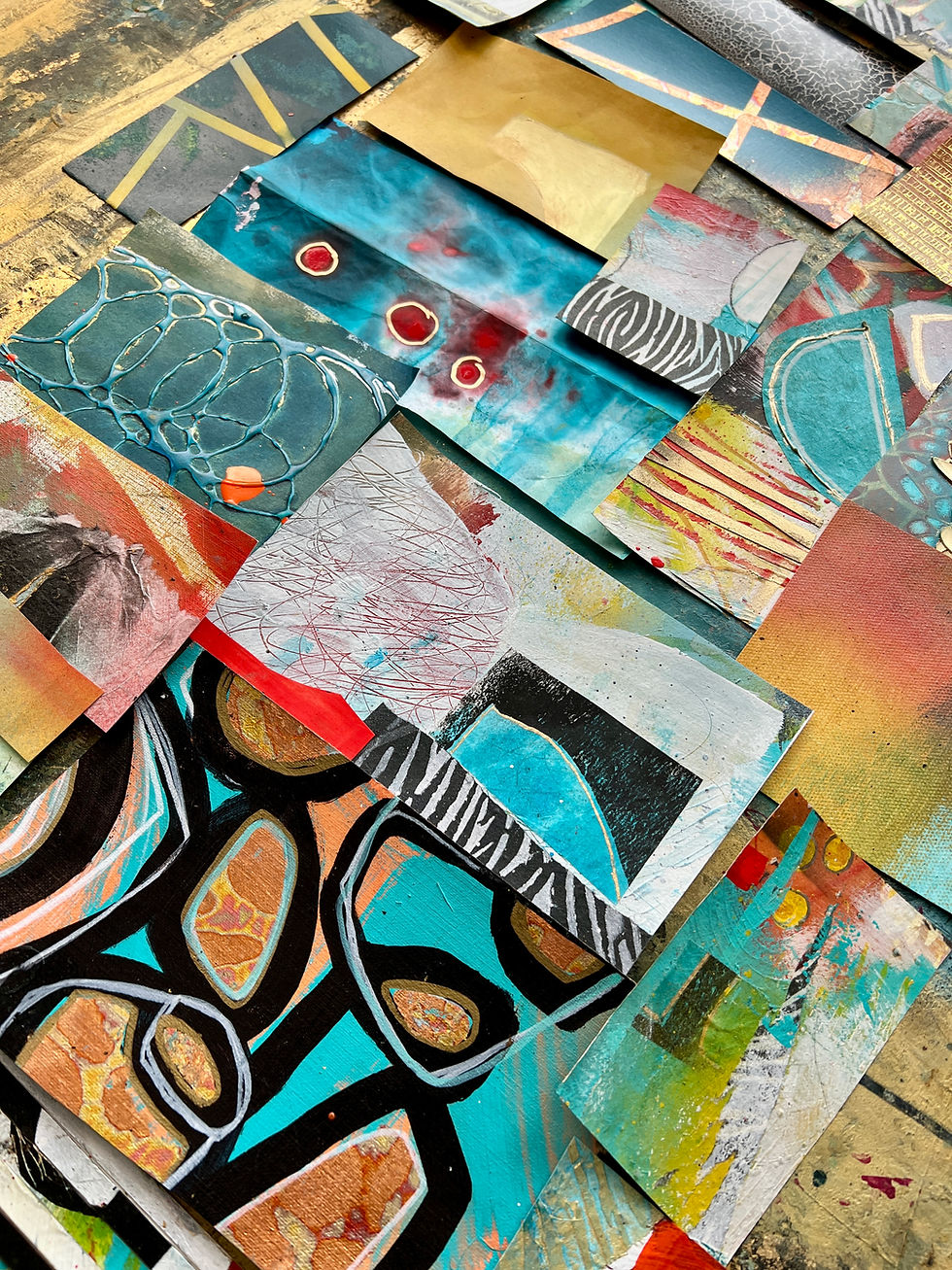 Thumbnail: Handmade Collage Scrap Pack - Multi Colour