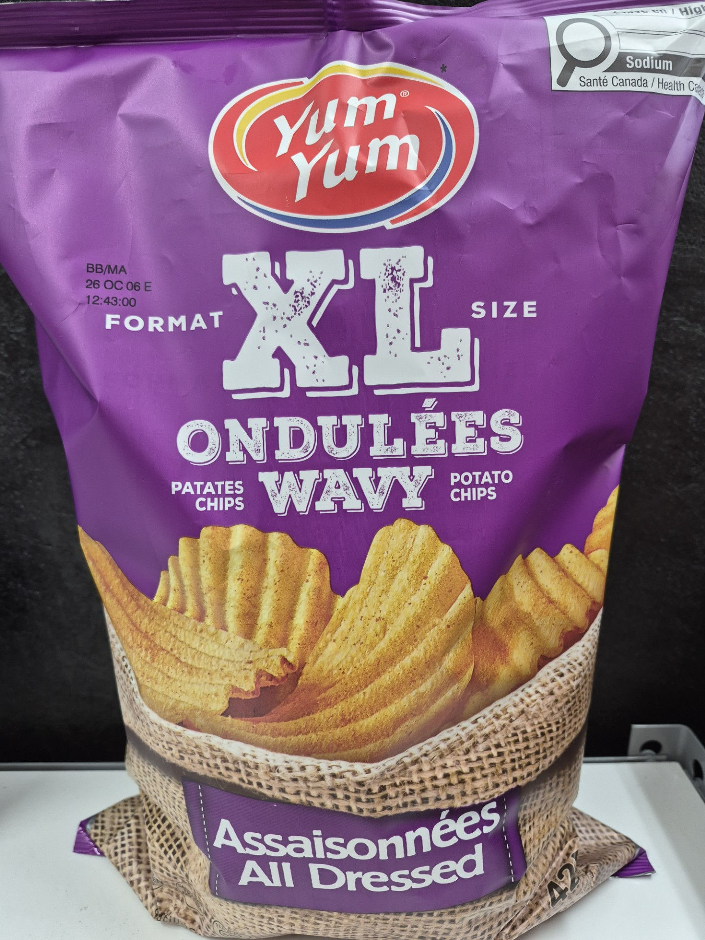 Yum yum Croustilles assaisonnées 425gr