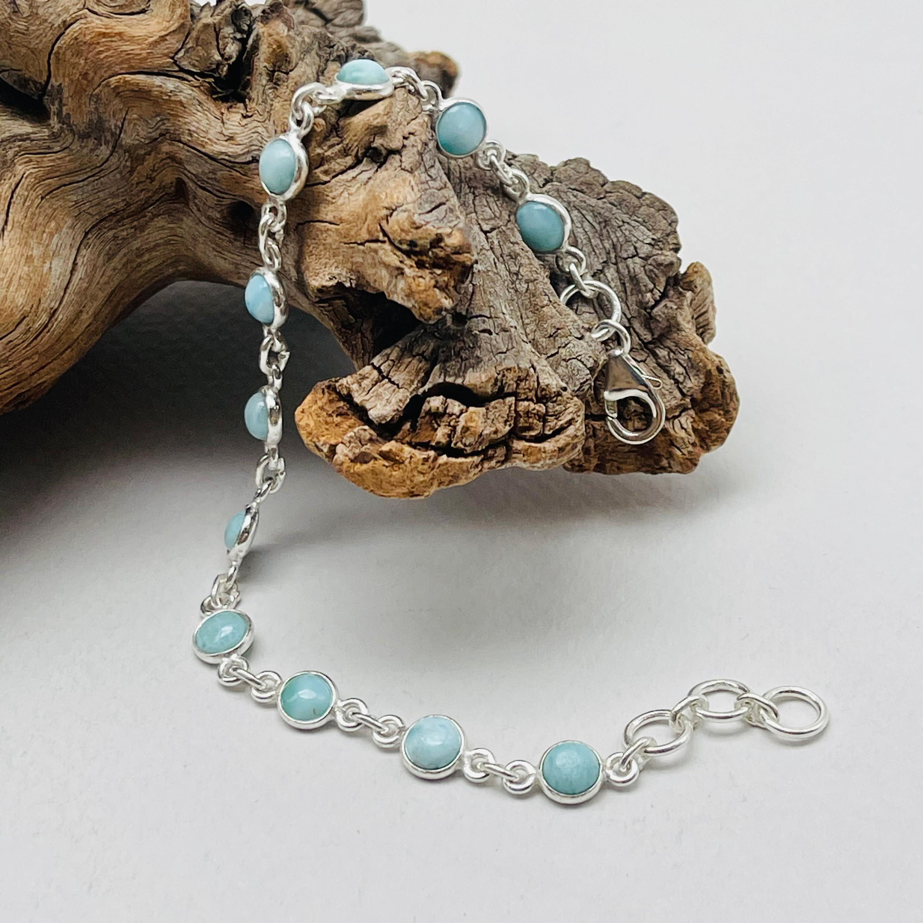 Round Larimar Bracelet