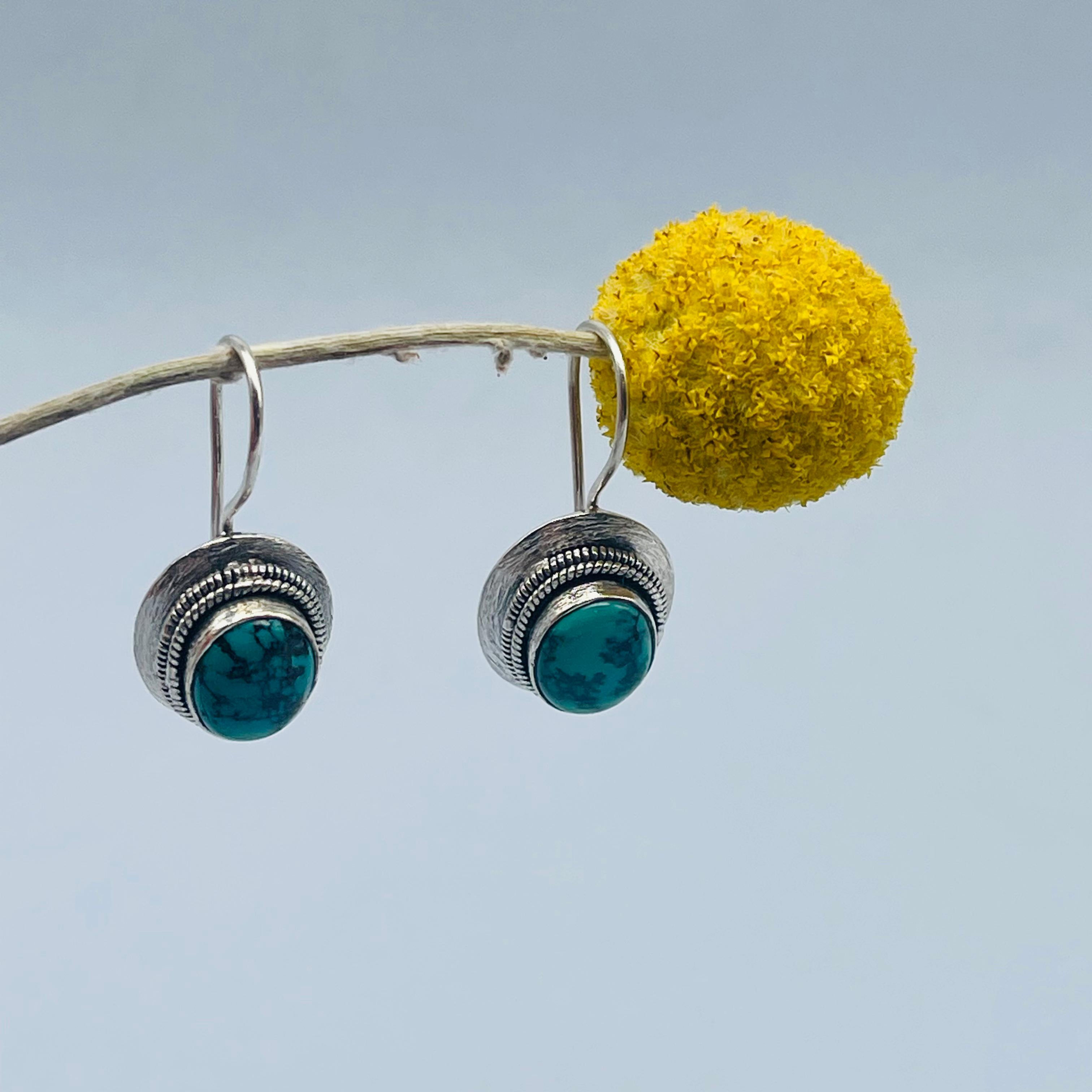 Turquoise Oval Earrings