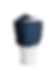 Dark blue head covering on a white mannequin head for display purposes.