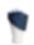 Navy blue head covering on a white mannequin head for display purposes.
