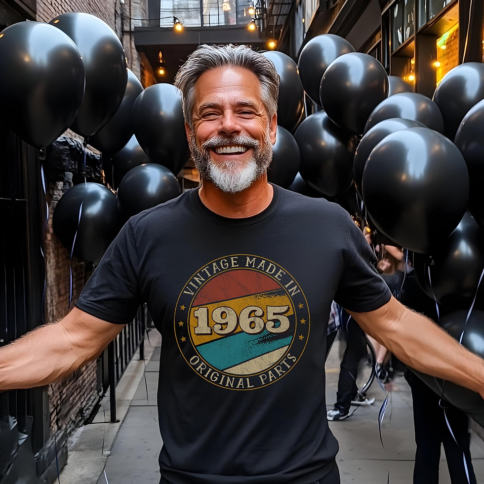 Geburtstags T-Shirt für Männer mit personalisiertem Jahrgang