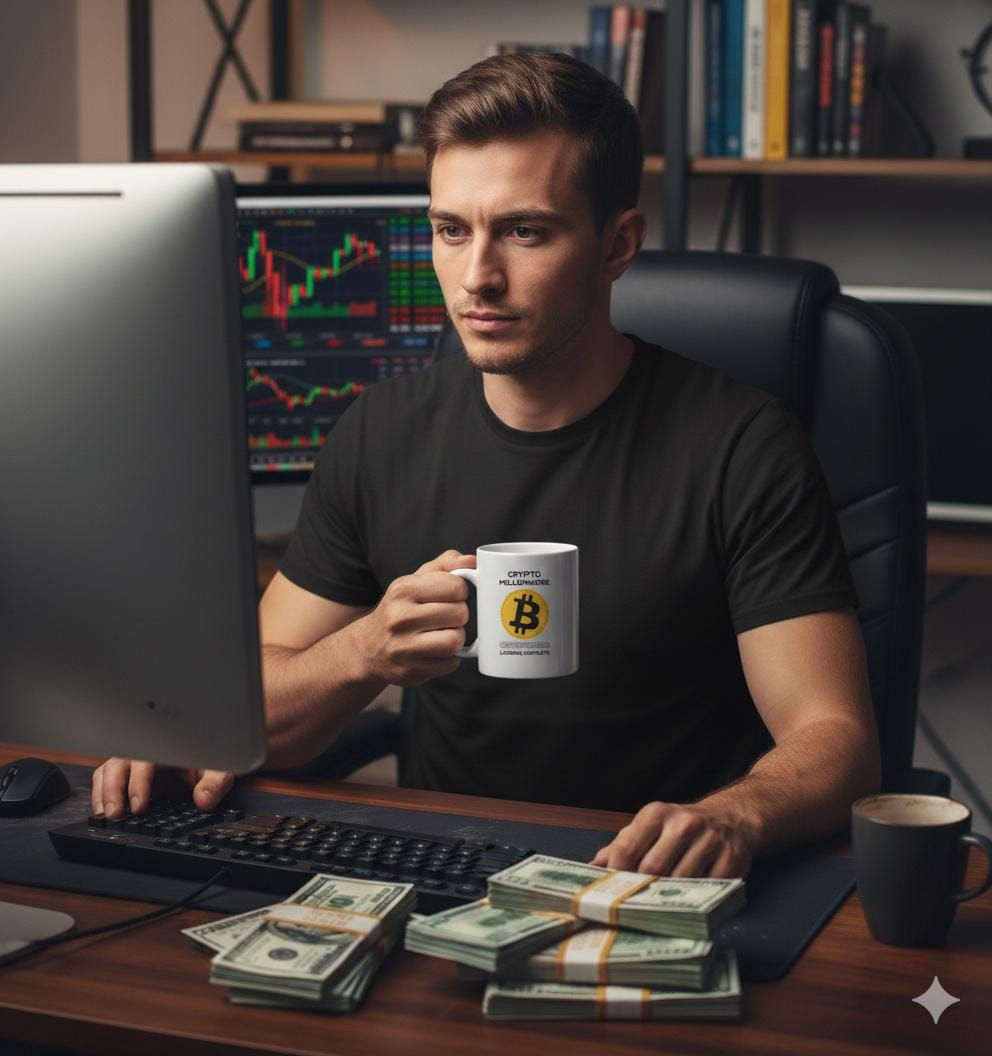 Bitcoin Tasse | Crypto Millionaire - Loading Complete | Bitcoin Geschenk | BTC Hodler | Cryptocurrency Trader - Kaffeetasse