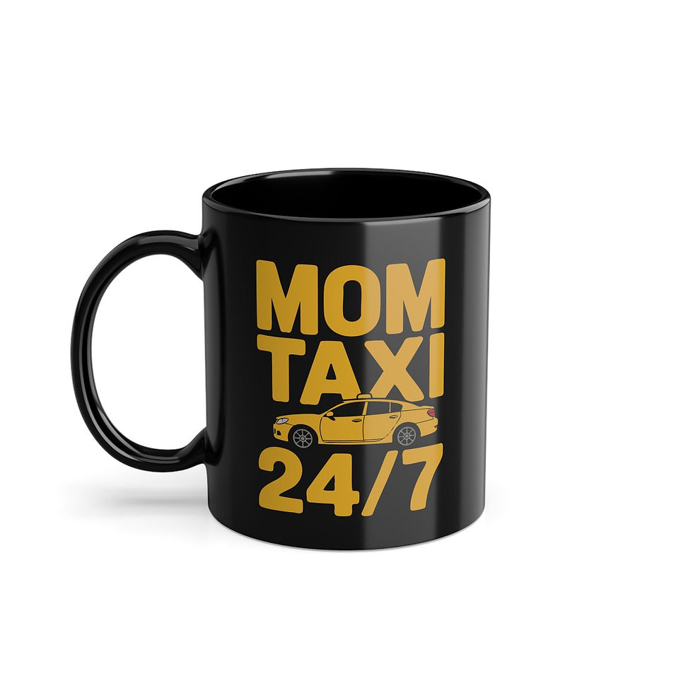 Taxi Tasse *Mom Taxi 24/7' Lustiges Mama Geschenk für Fahrdienst Mama, Humorvolle Geschenkidee für Mütter zum Muttertag
