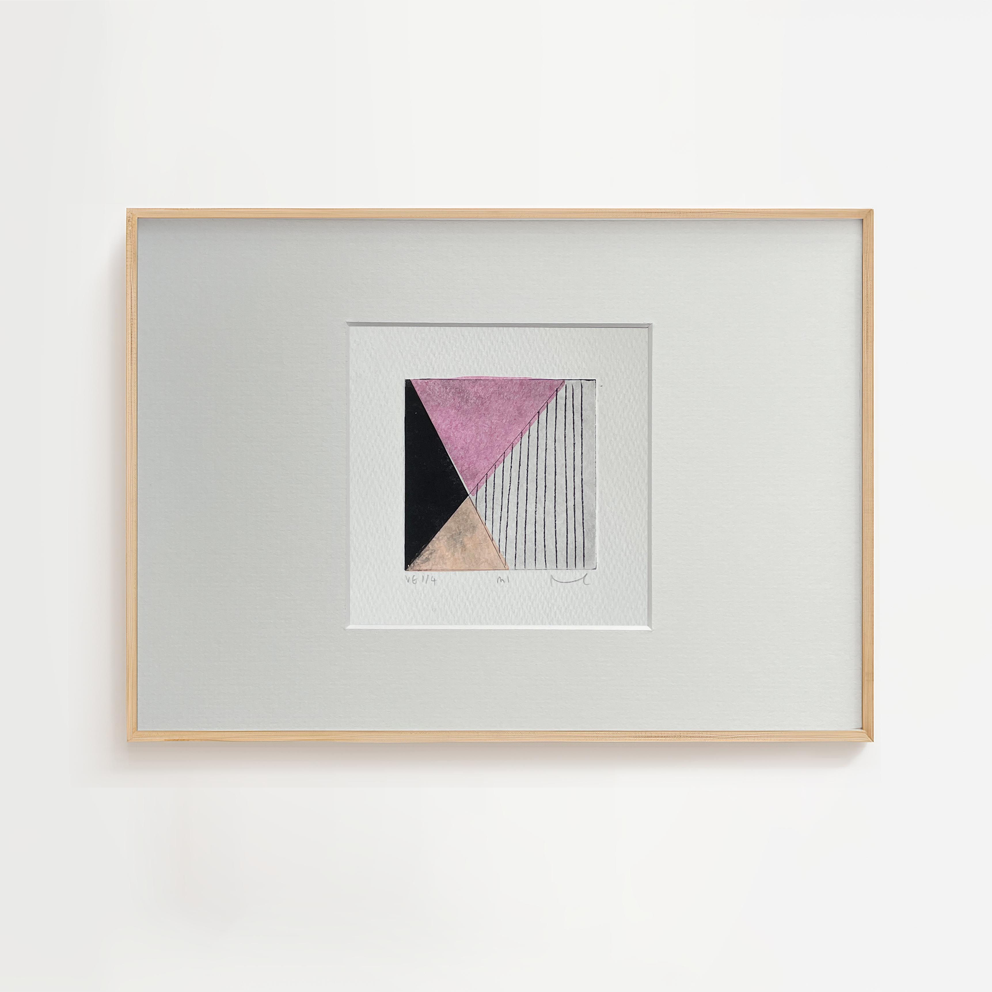 Abstract Mini 1 drypoint print - Variable Edition no.1/4