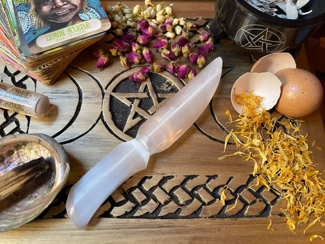 Selenite Athame 15cm