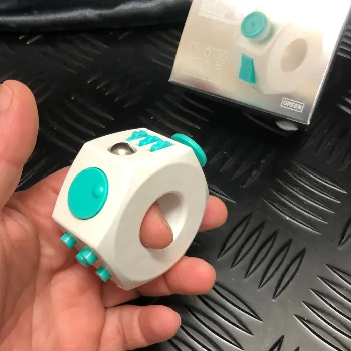 Thumbnail: Fidget Cube Ring - White/Teal