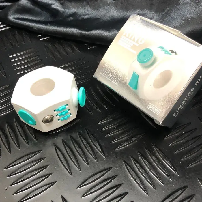 Thumbnail: Fidget Cube Ring - White/Teal