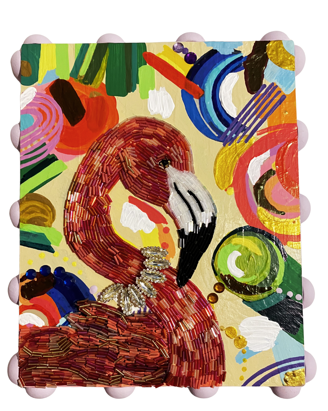 Flamingo - 8" by 10" Abstract Colored Background