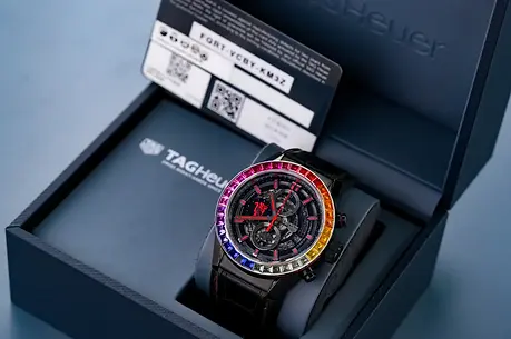 TAG Heuer Carrera Heuer 01 Manchester United Limited Edition Baguette Rainbow Diamonds
Ref: CAR2A1J.FC6400