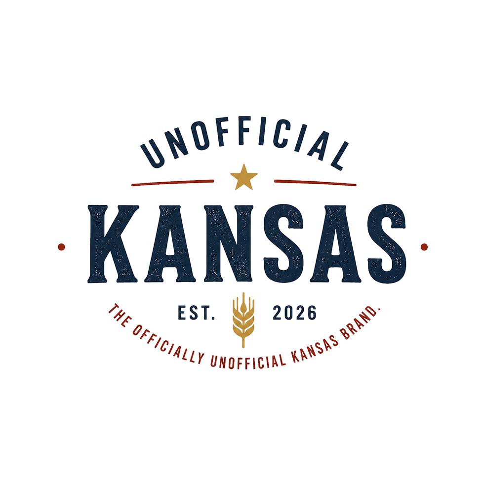 Unofficial Kansas vintage logo with distressed lettering and wheat emblem