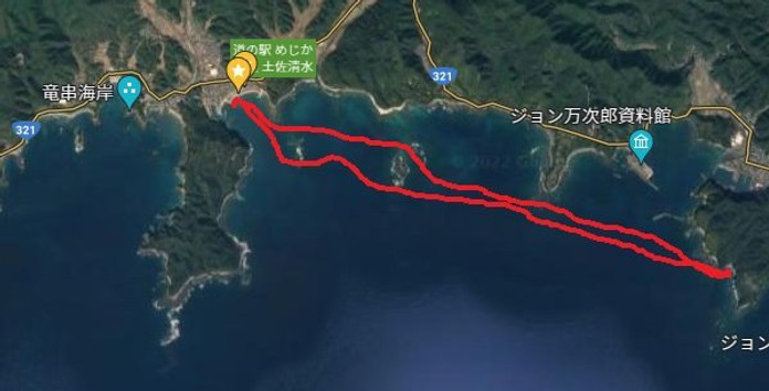 桜浜海水浴場　参考ルート