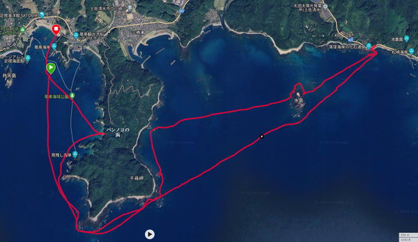 桜浜海水浴場　参考ルート