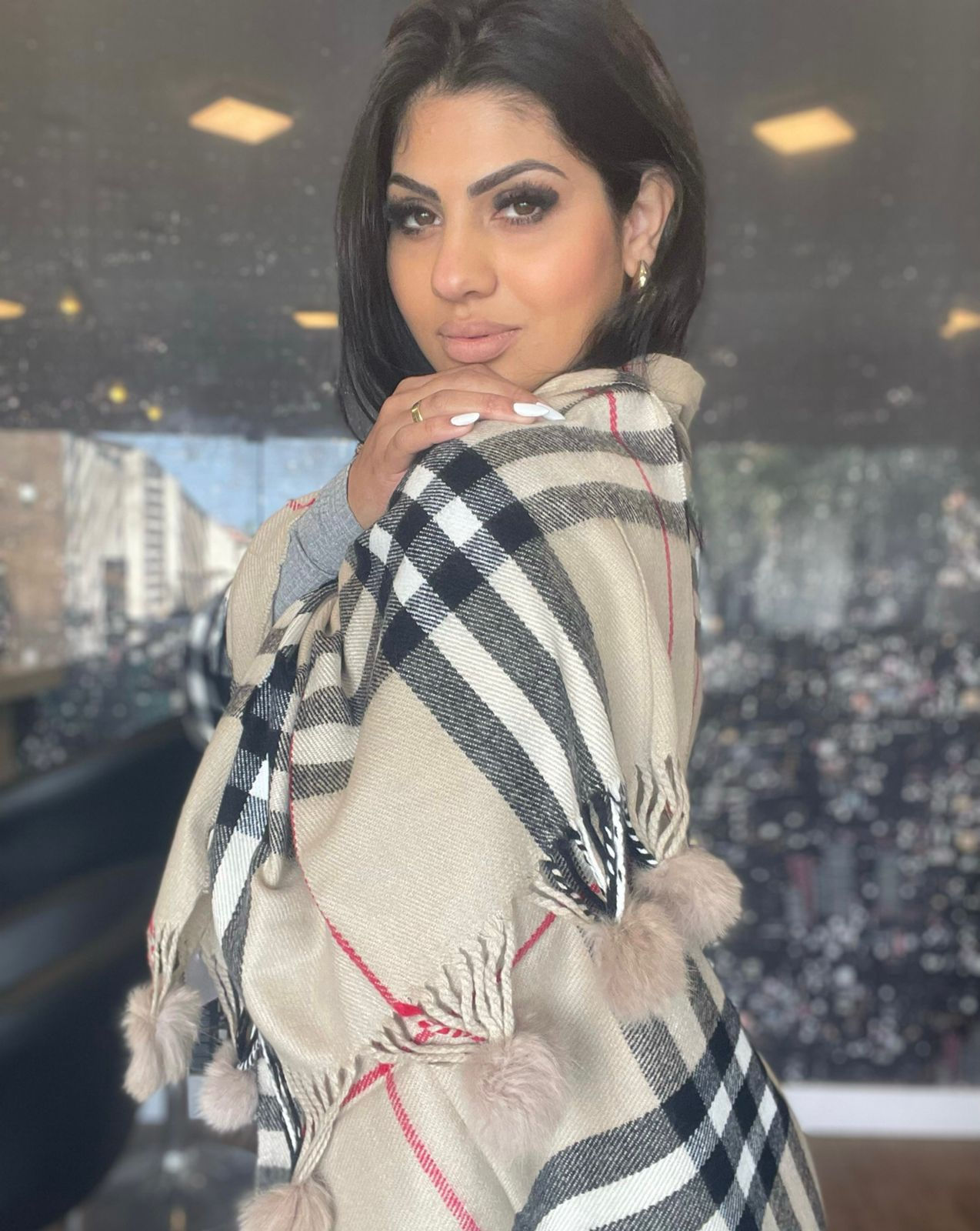 CACHECOL PASHMINA XADREZ