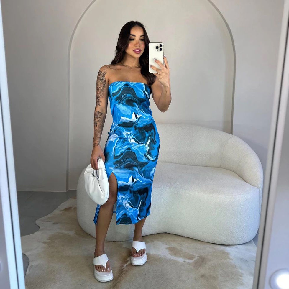 VESTIDO MIDI ESTAMPADO