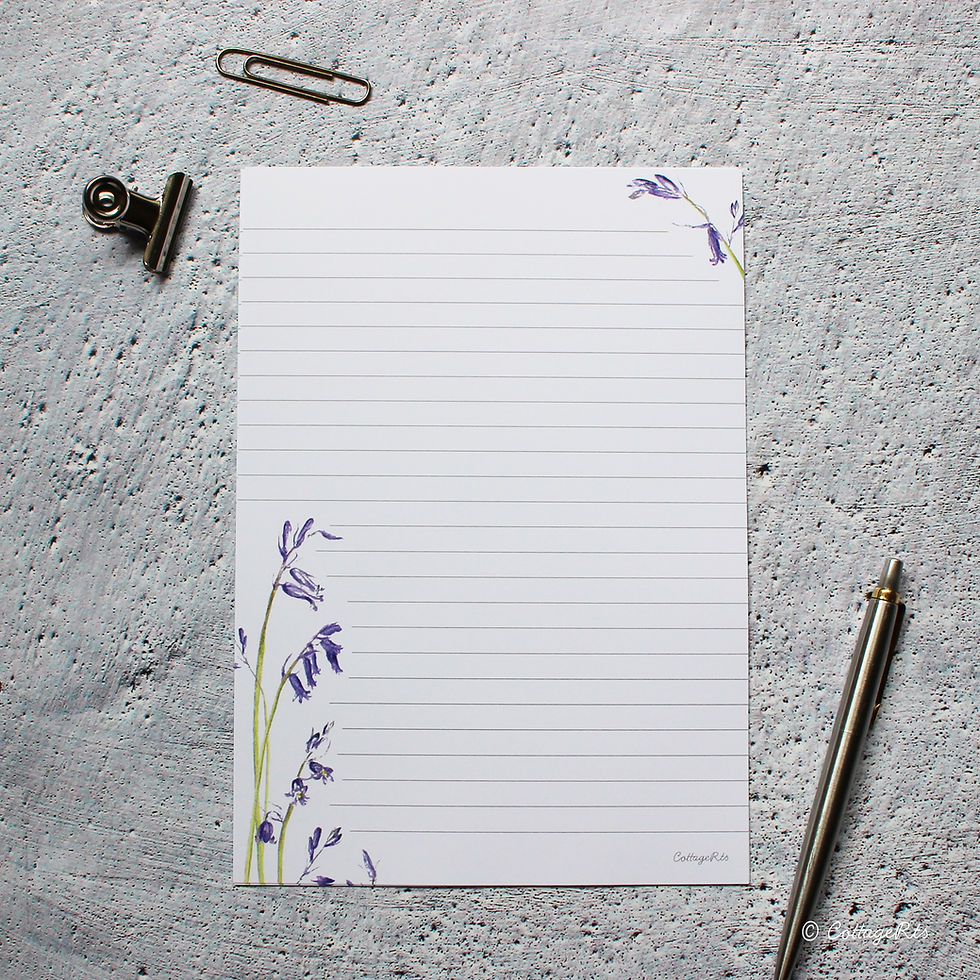 Thumbnail: Bluebell Lined Letter Writing Set
