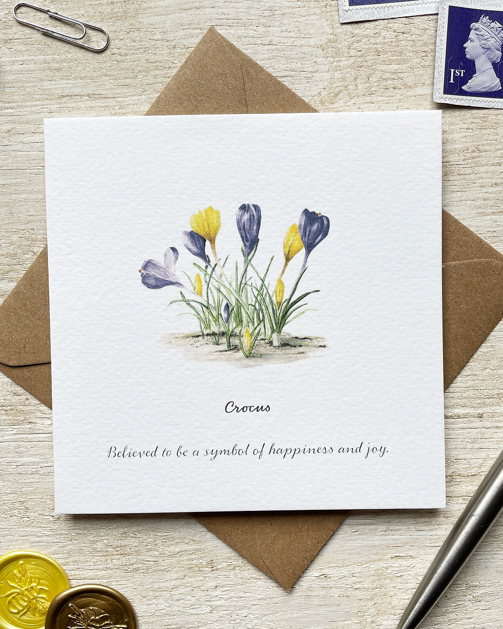 Thumbnail: Crocus Flower Stationery Set