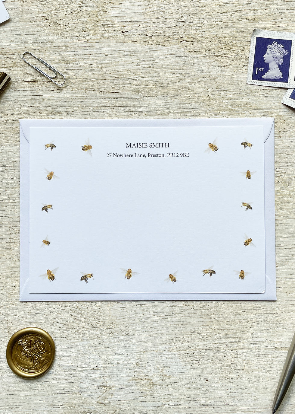Thumbnail: Personalised Honey Bee Notecards
