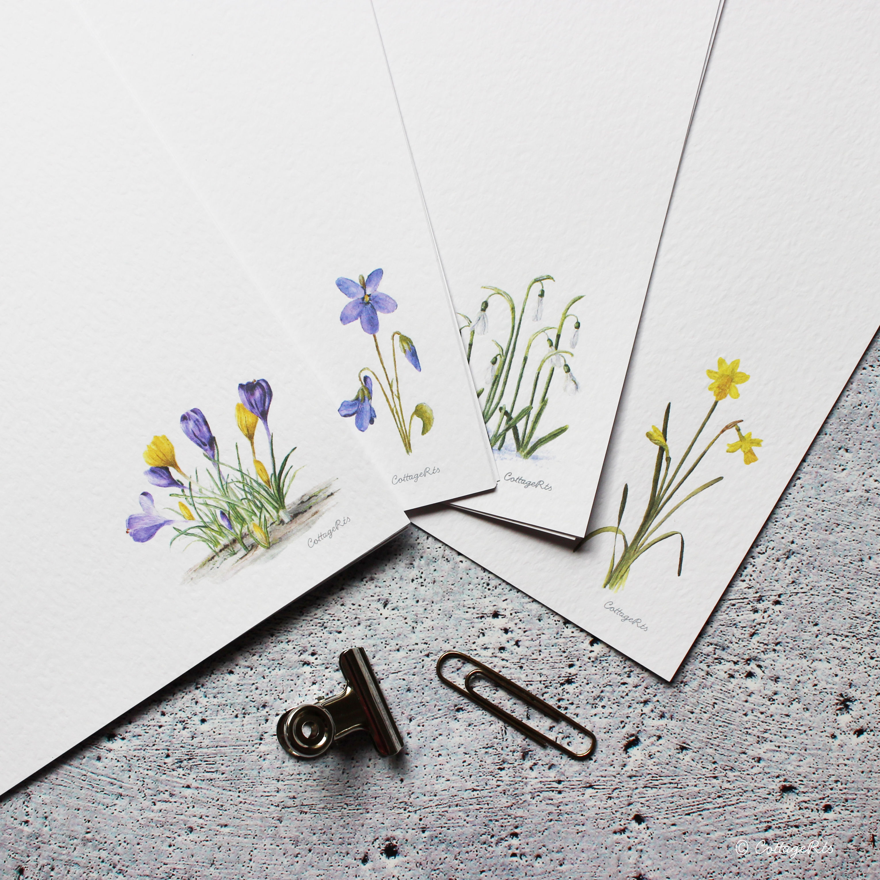 Mixed Pack of Floral Letter Writing Paper and Envelopes