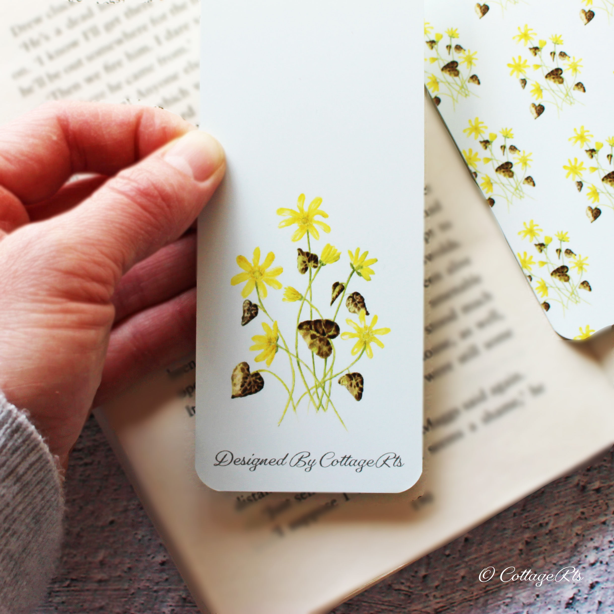 Celandine Wildflower Bookmark
