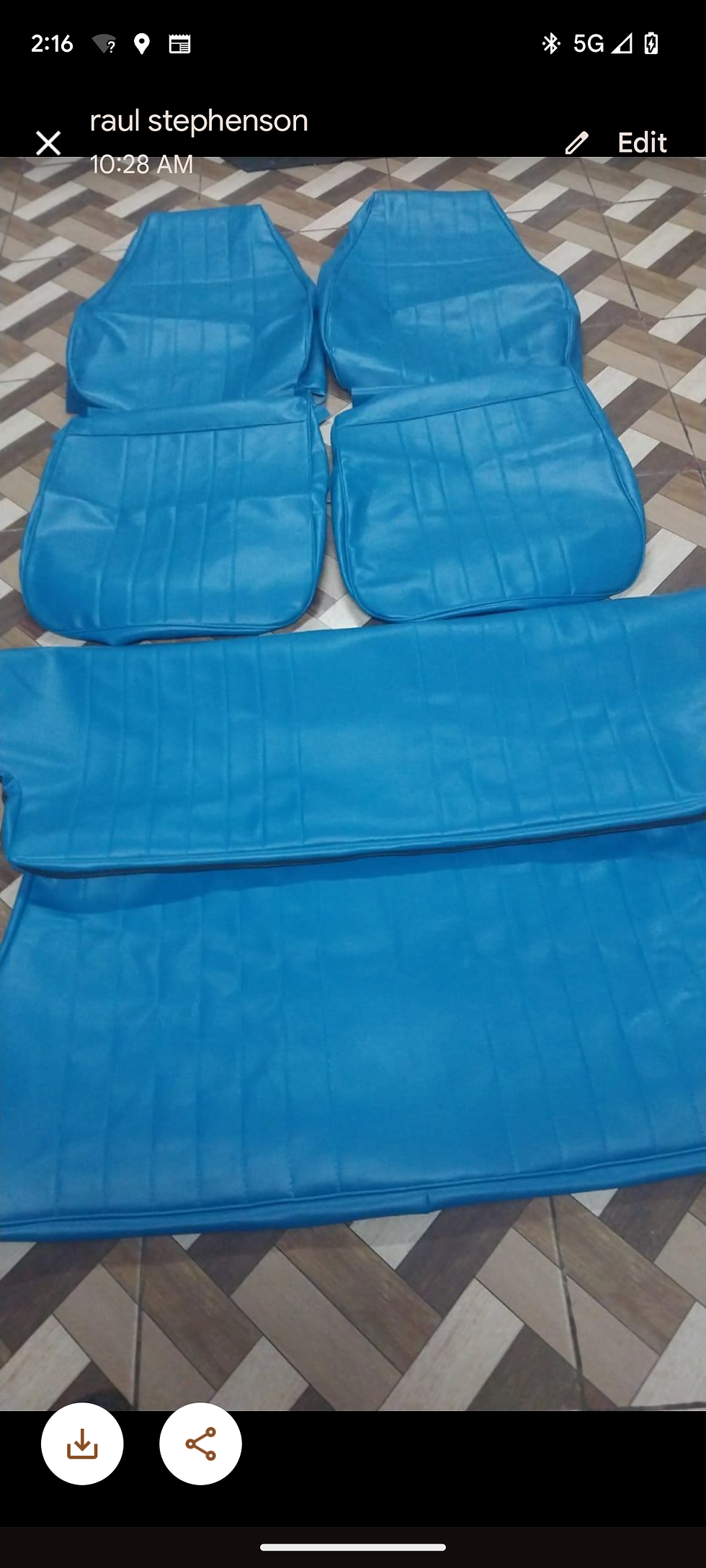 Scout 2 high back custom blue set upholstery