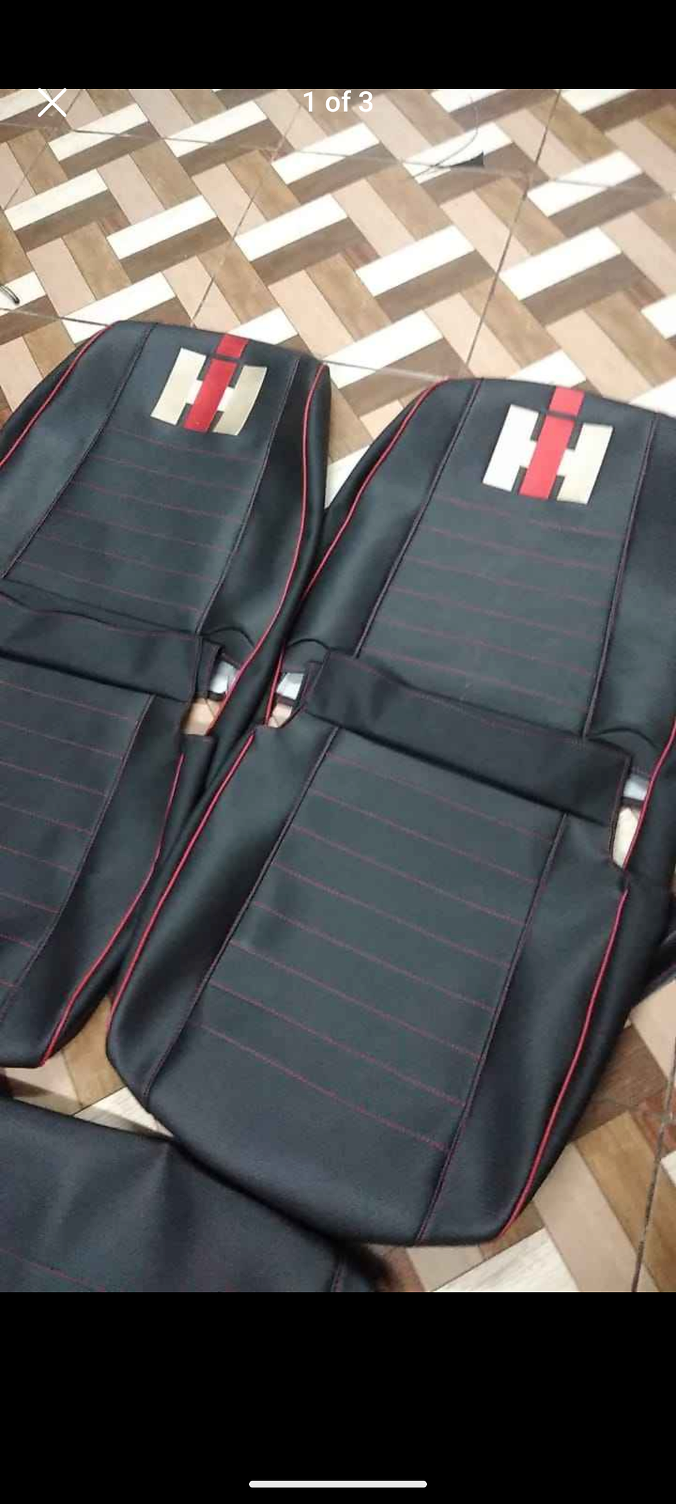 Scout 800 black with embroidery front upholstery set