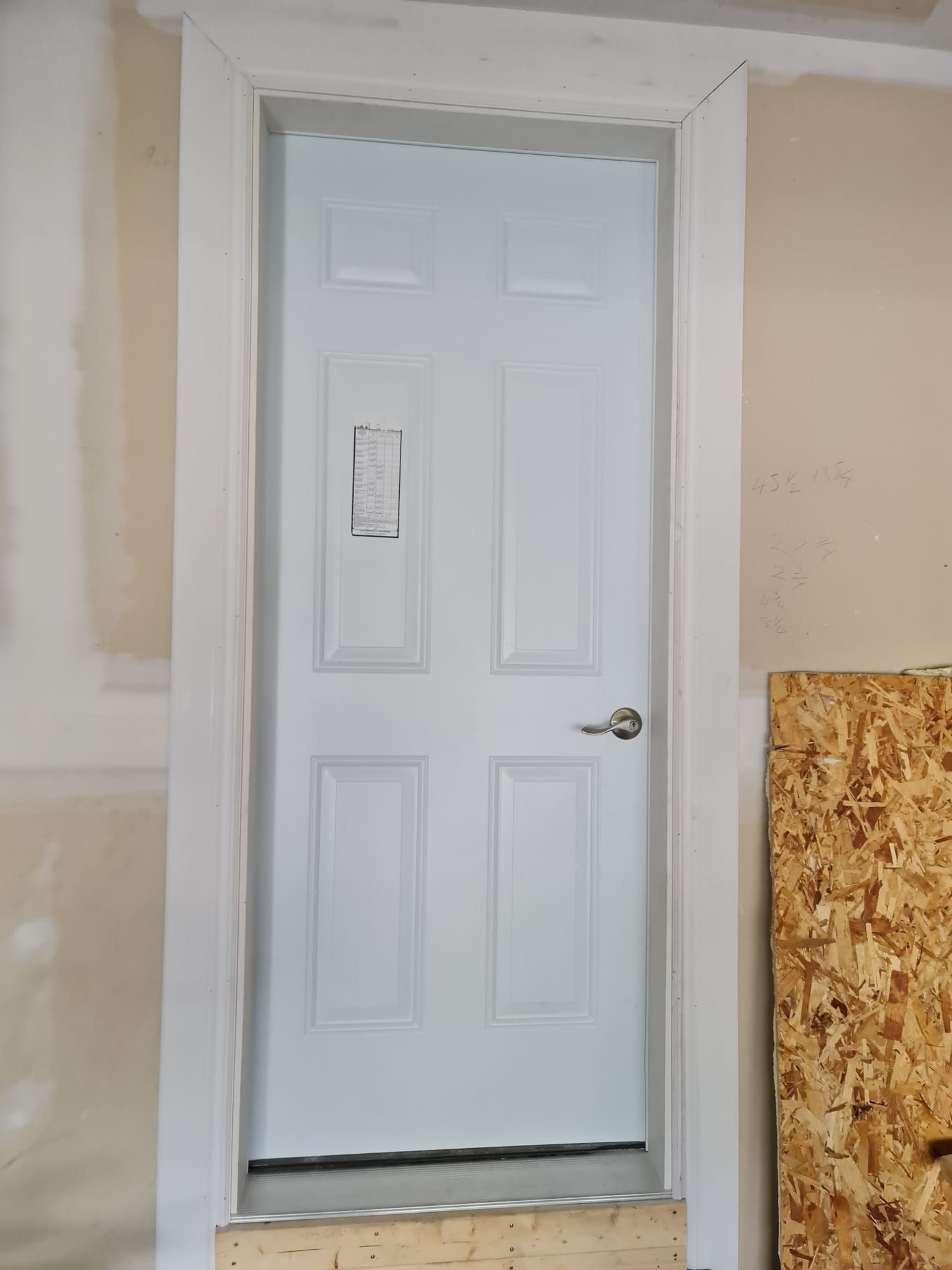 Door Cutting and  Installation, Step and laundry tub Installation