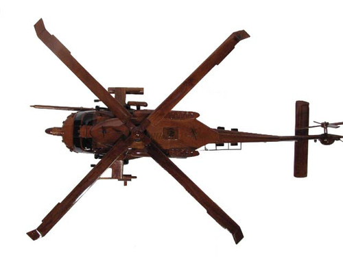 MH-60M DAP UES Blackhawk Wooden Model | Military Mahogany