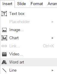 Tip of the Day: Use "Word art" in Google Slides for awesome looking titles.