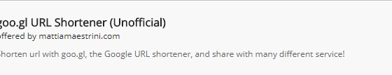 Tip of the Day: Shorten your URL with goo.gl URL Shortener Chrome extension.