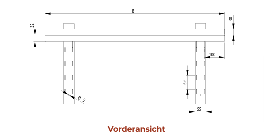 Miniaturbild: WB 01  WANDBORD 1-ETAGIG, HÖHENVERSTELLBAR   MIT KONSOLEN UND WANDSCHI