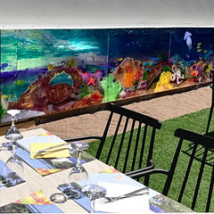 Fresque sous marine détail