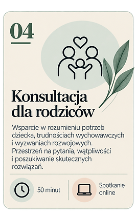 Konsultacja psychologiczna dla rodziców