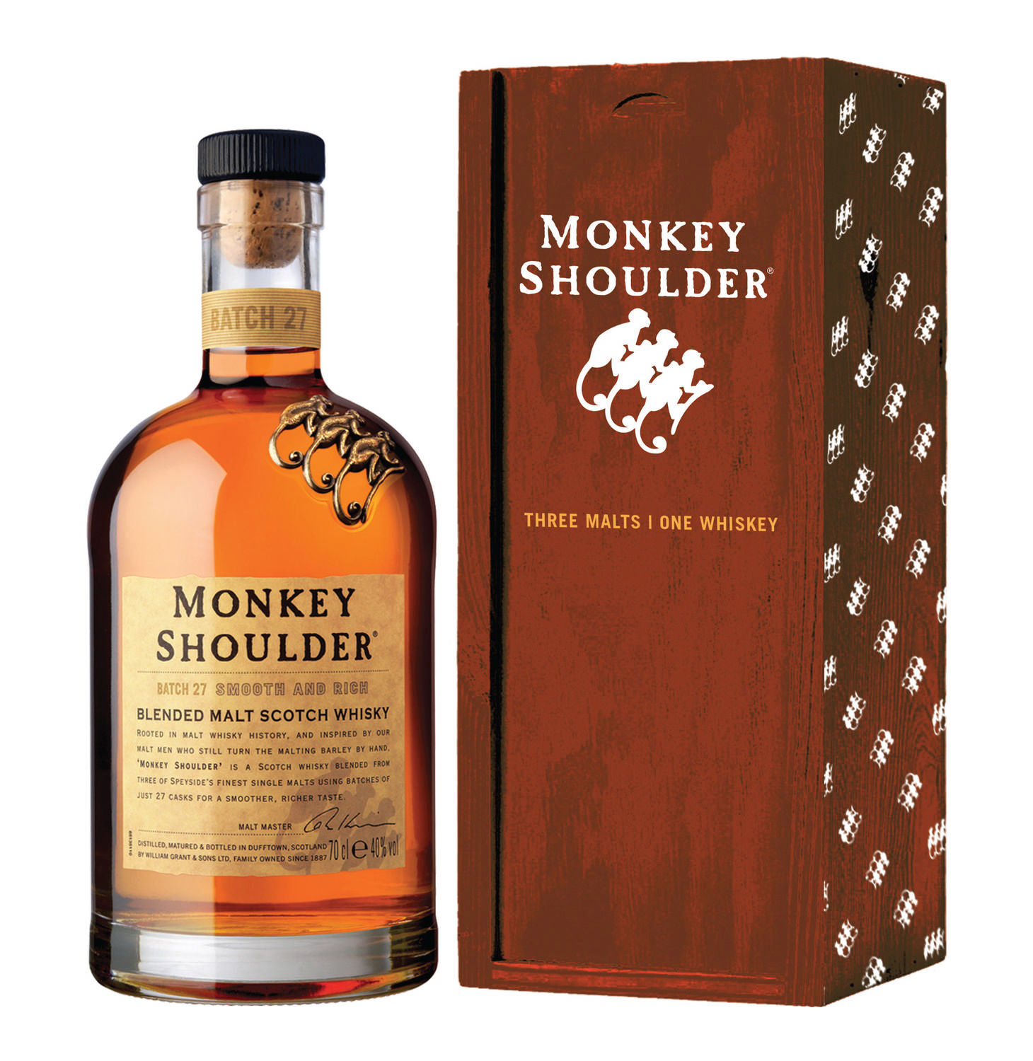 MONKEY SHOULDER blended malt scotch WHISKEY 750ML
