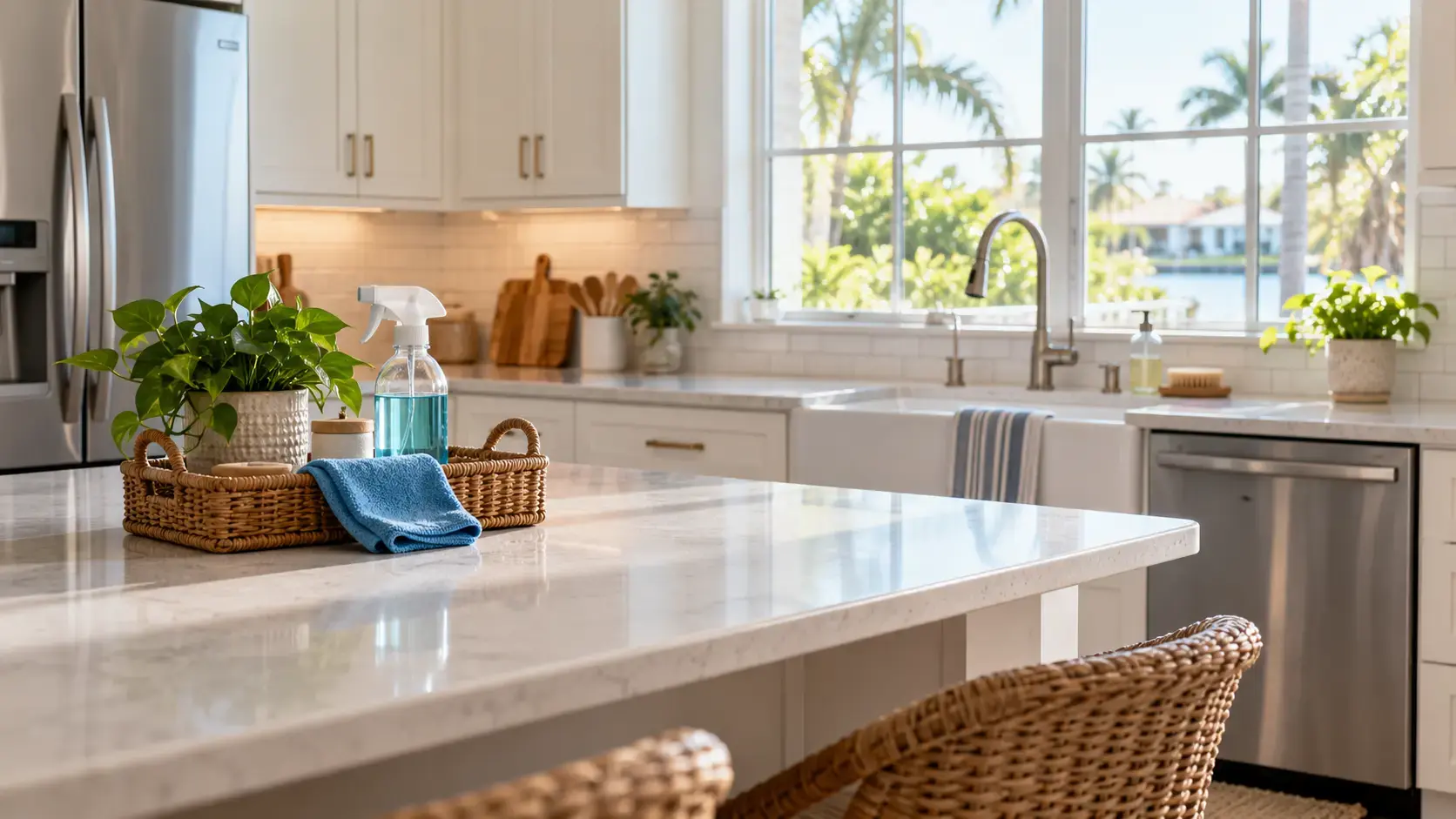 Deep cleaning vs regular cleaning in a residential kitchen