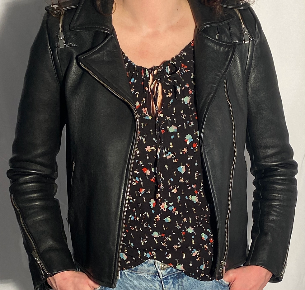Miniature : Veste en cuir avec manches amovibles COMPTOIR DES COTONNIERS