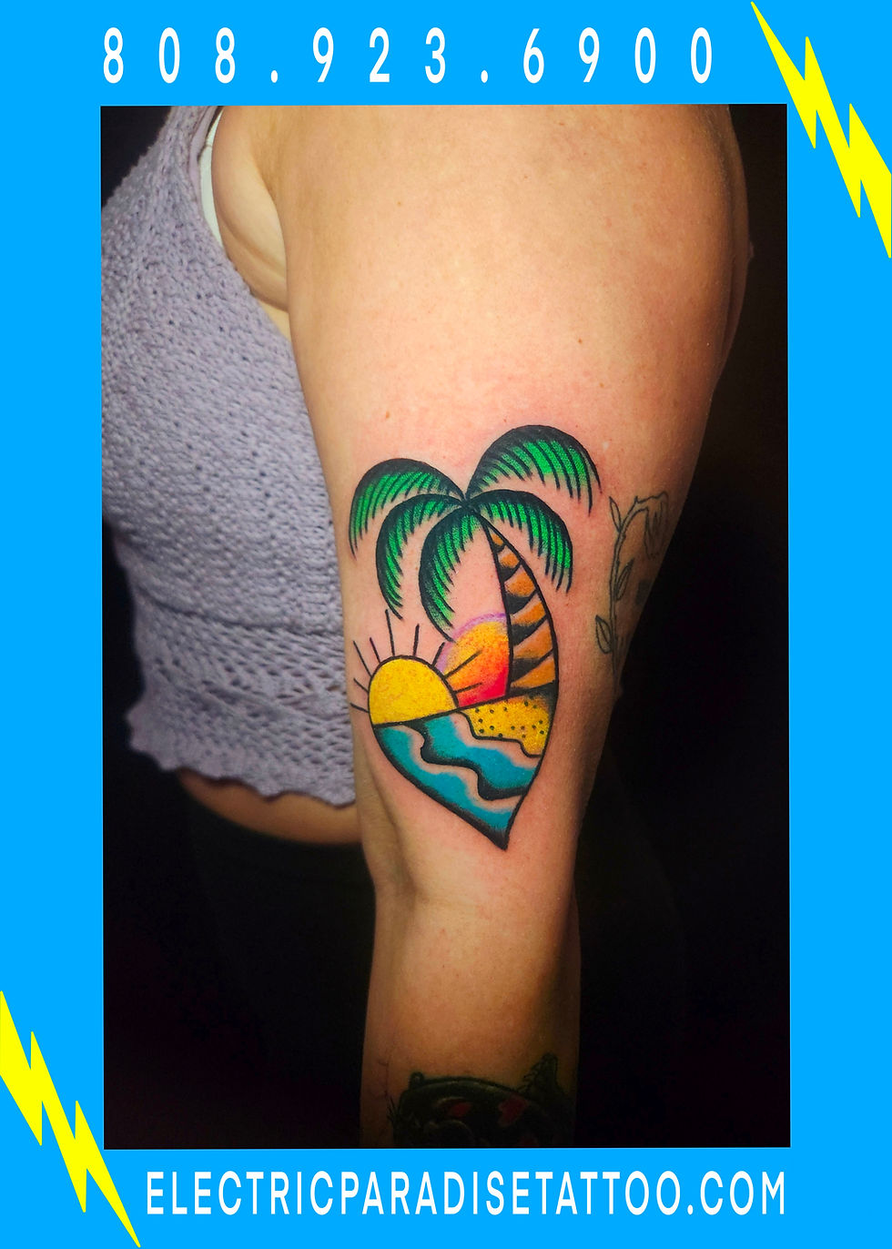 traditional palm tree tattoo waikiki