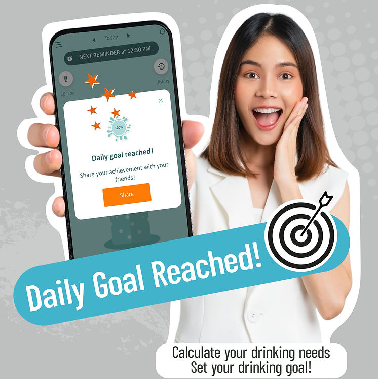 Now it is easy to reach your drinking daily goal