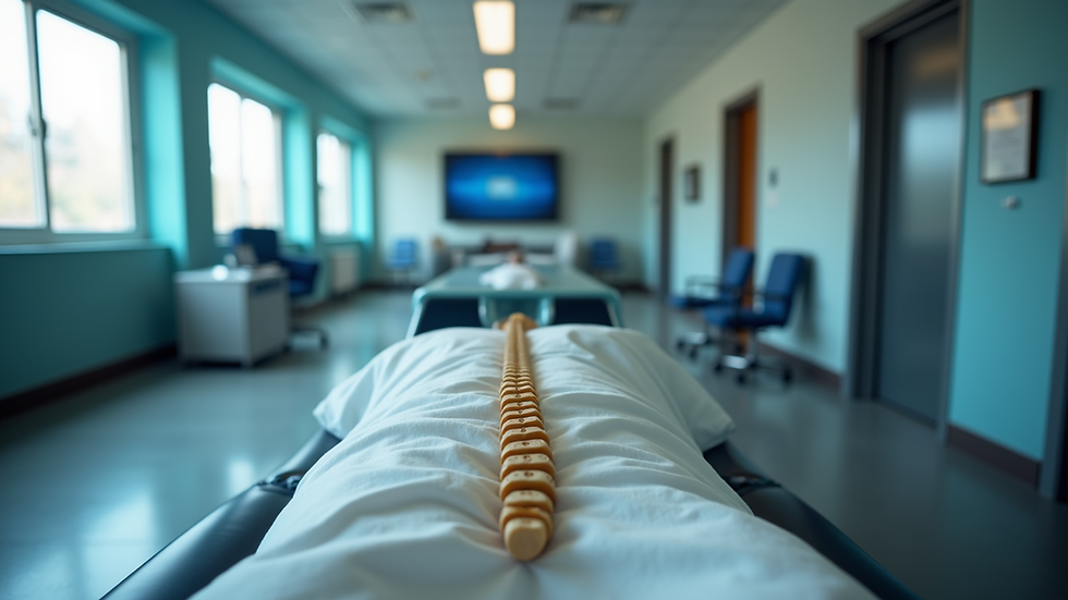 Eye-level view of a spinal decompression therapy machine