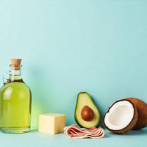 Huile d'olive, noix de coco, beurre, avocat, saindoux