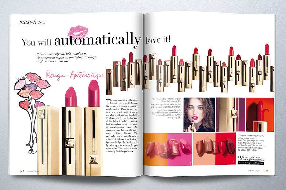 Marianne Guetté graphiste - Guerlain consumer mag