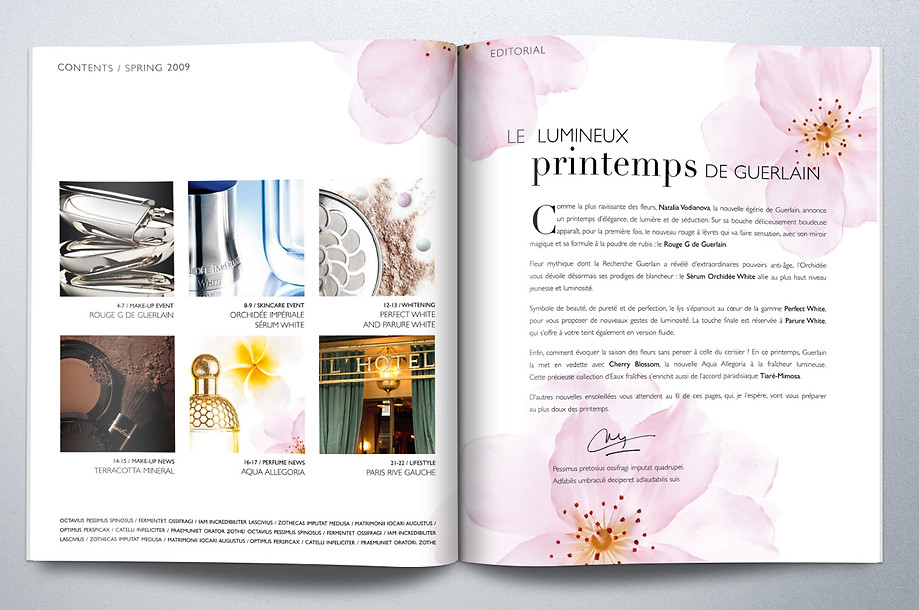 Marianne Guetté graphiste - Guerlain consumer mag